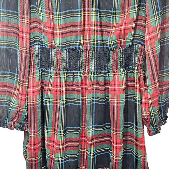J. Crew Cinched-Waist Dress Stewart Tartan Holiday Plaid Size S - Picture 2 of 12